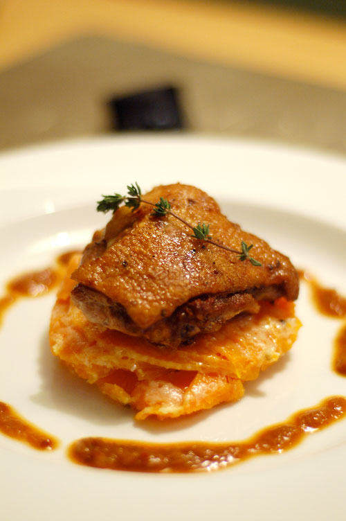 duck over gratin duck over gratin
